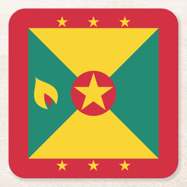 Grenada-Flagge Rechteckiger Pappuntersetzer (Vorderseite)