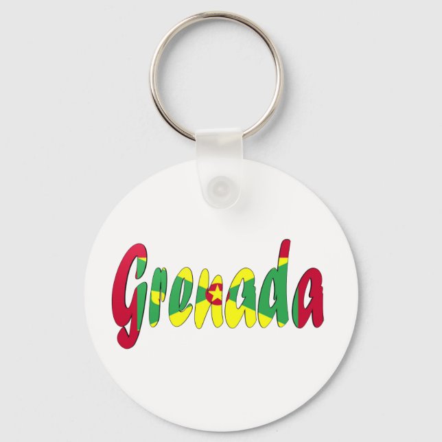 Grenada-Flagge Schlüsselanhänger (Vorderseite)
