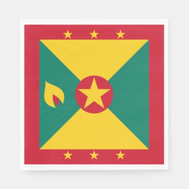 Grenada-Flagge Serviette (Vorderseite)