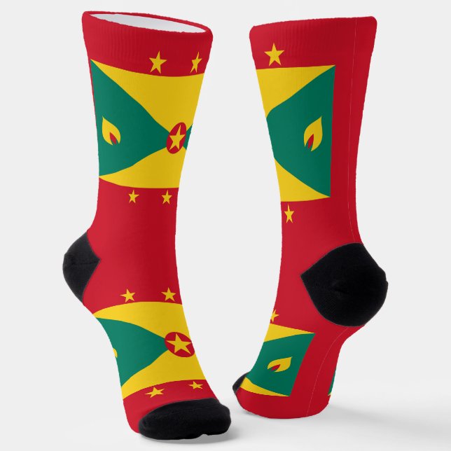Grenada-Flagge Socken (Gewinkelt)