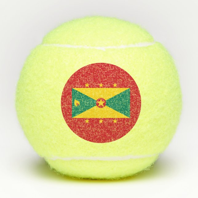 Grenada-Flagge Tennisbälle (Vorderseite)