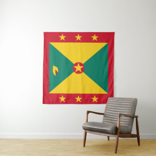 Grenada-Flagge Wandteppich