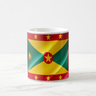 Grenada - Flagge wehend - Kaffeetasse