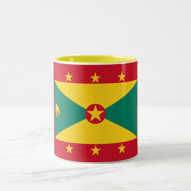 Grenada-Flagge Zweifarbige Tasse (Mittel)
