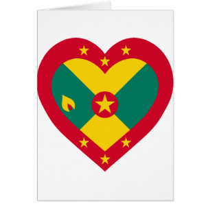 Grenada-Flaggen-Herz