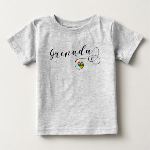 Grenada Flaggenherz, Grenadian Baby T-shirt