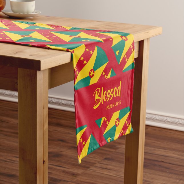 GRENADA Gesegnete Christliche Schrift Kurzer Tischläufer (Beispiel)