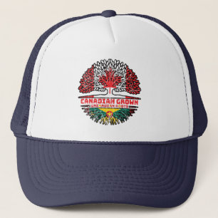 Grenada Grenadian Canadian Tree Roots Flag Truckerkappe