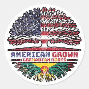 Grenada Grenadian US American United States Runder Aufkleber