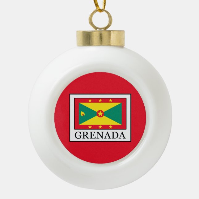 Grenada Keramik Kugel-Ornament (Vorderseite)