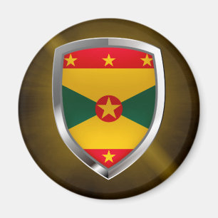 Grenada Mettalic Emblem Magnet