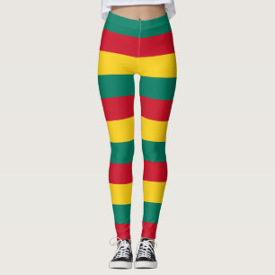 Grenada National Flag Colors Horizontal gestreift Leggings