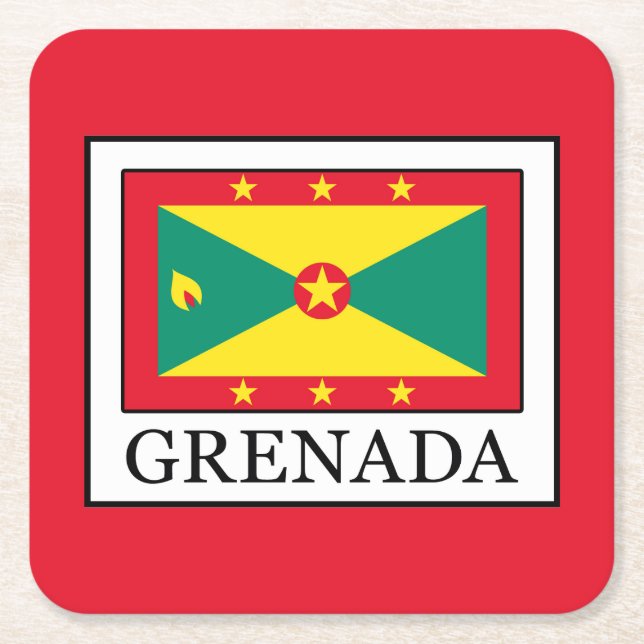 Grenada Rechteckiger Pappuntersetzer (Vorderseite)