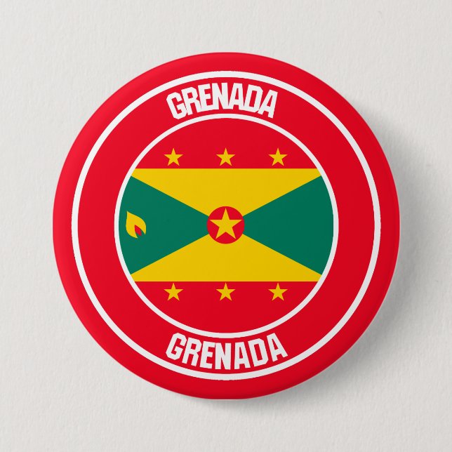 Grenada Round Emblem Button (Vorderseite)