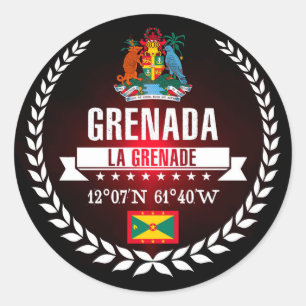 Grenada Runder Aufkleber