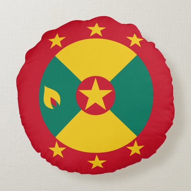 Grenada Rundes Kissen (Rückseite)