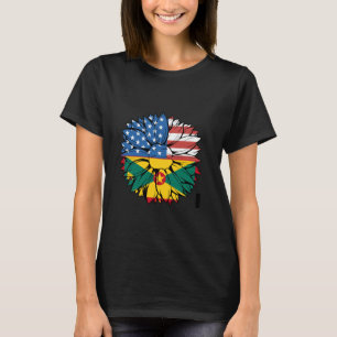 Grenada Sonnenblume Amerika Grenadische Wurzeln Gr T-Shirt