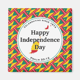 GRENADA UNABHÄNGIGKEIT Grenadische Flaggenschrift Magnet