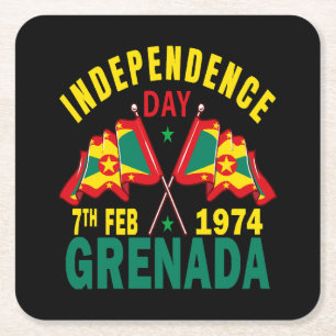 Grenada Unabhängigkeitstag Rechteckiger Pappuntersetzer