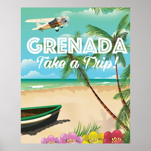 Grenada Vintag Vacation Travel Poster (Vorne)