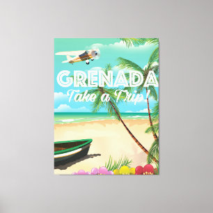 Grenada Vintag Vacation Travel Poster Leinwanddruck