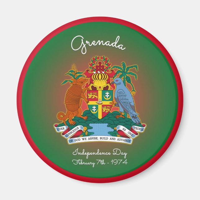 Grenada-Wappen Magnet (Vorne)