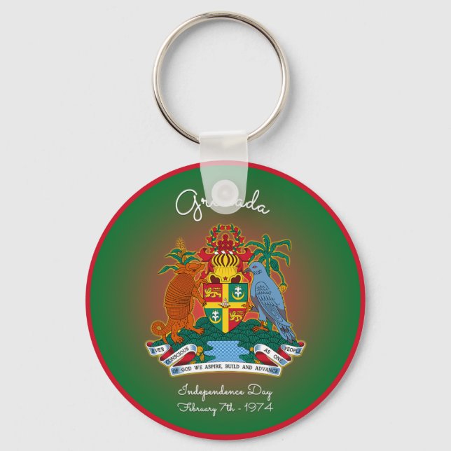 Grenada-Wappen Schlüsselanhänger (Vorderseite)