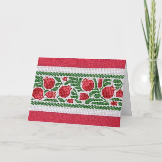 Grenades et carte pour notes de soie (Devant)