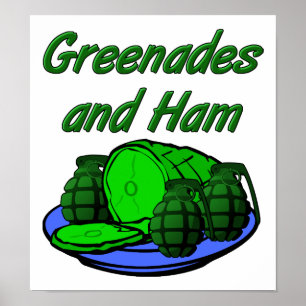 Grenades et Ham Funny Poster
