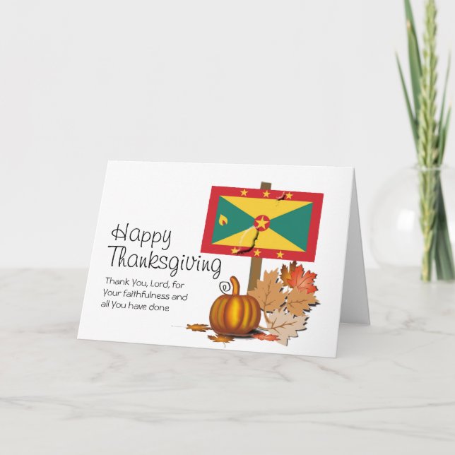 GRENADIAN-ERNTEDANK FEIERTAGSKARTE (Vorderseite)
