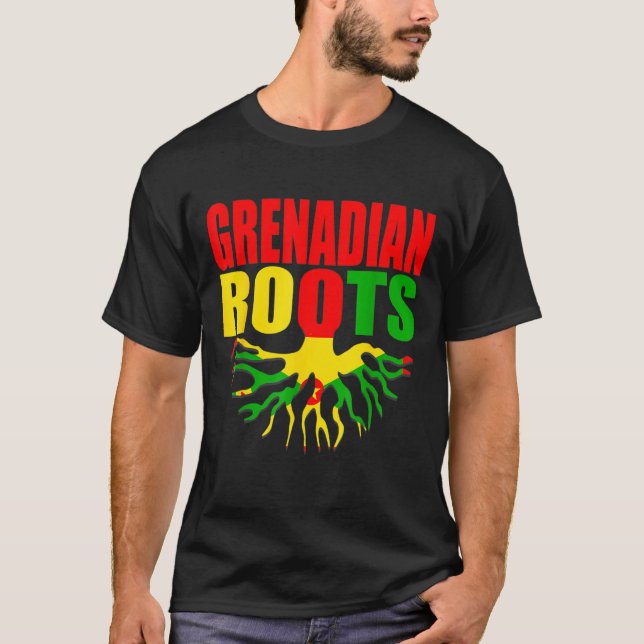 Grenadian Roots Grenada Pride Flag T-Shirt (Vorderseite)