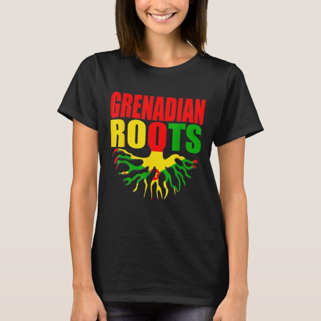 Grenadian Roots Grenada Pride Flag T-Shirt (Vorderseite)