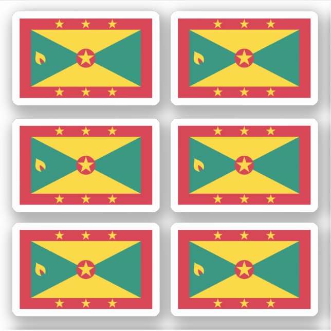 grenadische Flagge Aufkleber (Vorderseite)