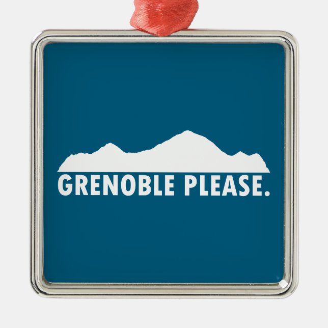 Grenoble Frankreich Bitte Ornament Aus Metall (Vorne)