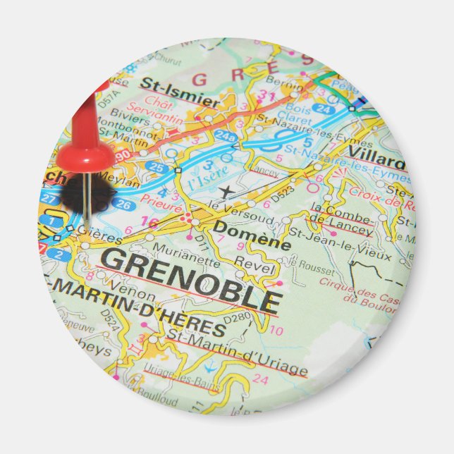 Grenoble, Frankreich Magnet (Vorne)