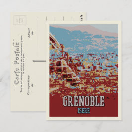 Grenoble Panoramaansicht Abbildung Frankreich Postkarte