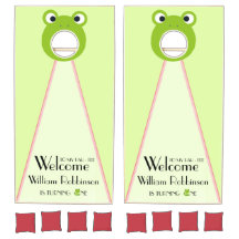 Grenouille 1er anniversaire bienvenue Cornhole Set