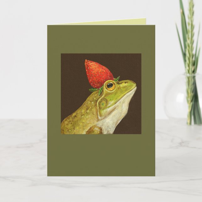 grenouille avec carte fraise (Devant)