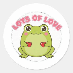 Grenouille « Beaucoup d'amour » Autocollant Grenou
