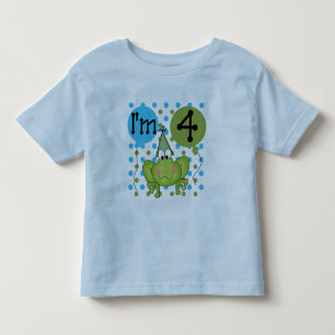 Grenouille bleue 4e anniversaire Tshirts et cadeau