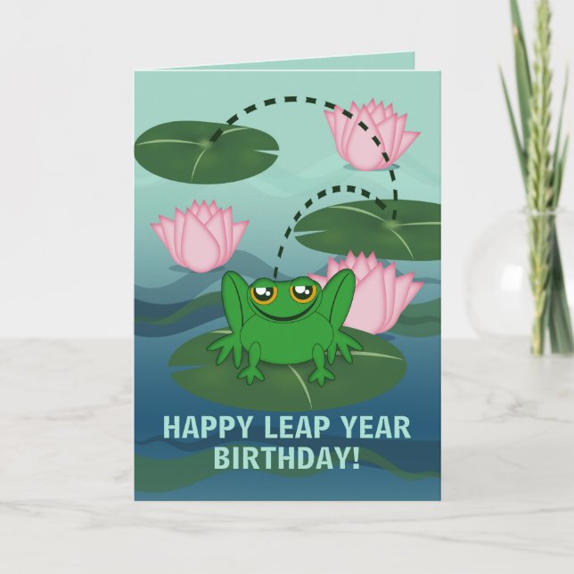 Grenouille bondissante, Carte d'anniversaire de l' (Devant)