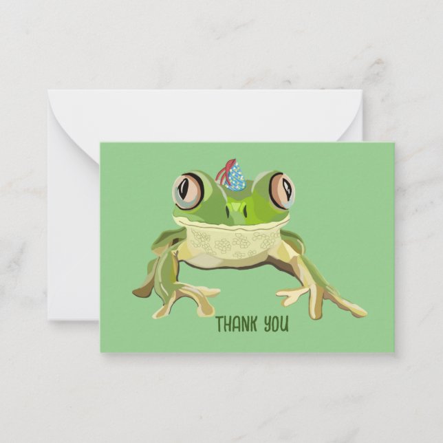 Grenouille Cartes de remerciement (Devant)