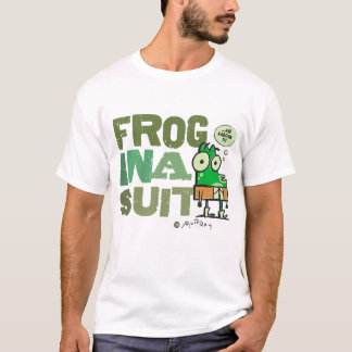 Grenouille dans un T-shirt de base de costume