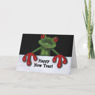GRENOUILLE D'ARBRE : CARTE DE BONNE ANNÉE