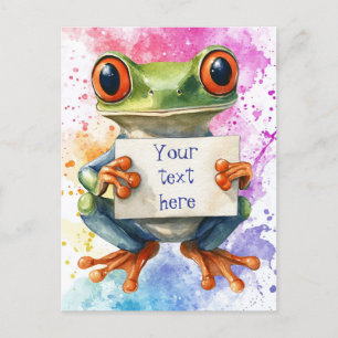 Grenouille d'arbre personnalisable - Carte postale