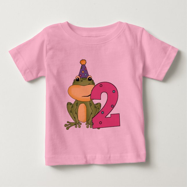 Grenouille de fête 2e anniversaire T-shirts et cad (Devant)