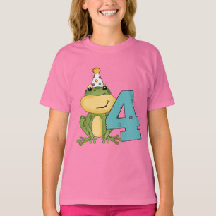 Grenouille de fête 4e anniversaire T-shirts et cad