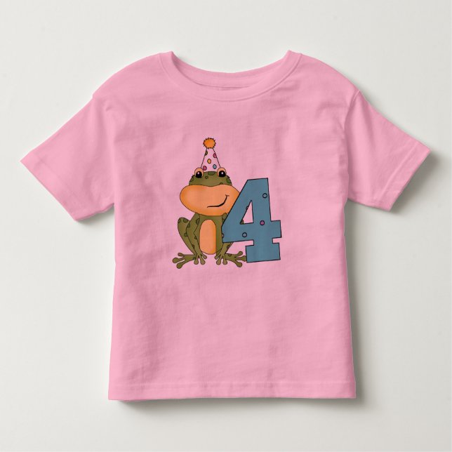 Grenouille de fête 4e anniversaire T-shirts et cad (Devant)