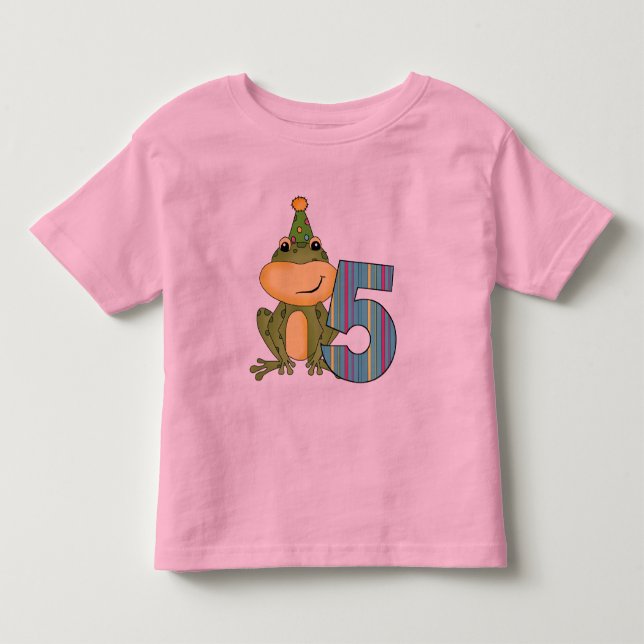 Grenouille de fête 5e anniversaire T-shirts et cad (Devant)
