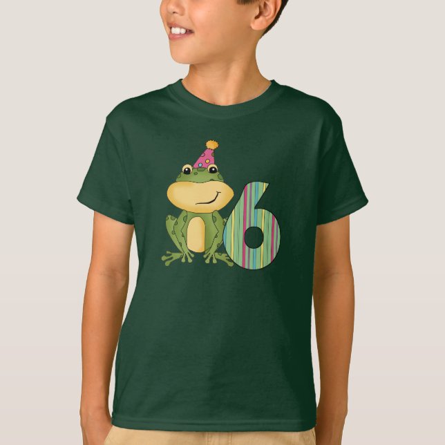 Grenouille de fête 6e anniversaire T-shirts et cad (Devant)